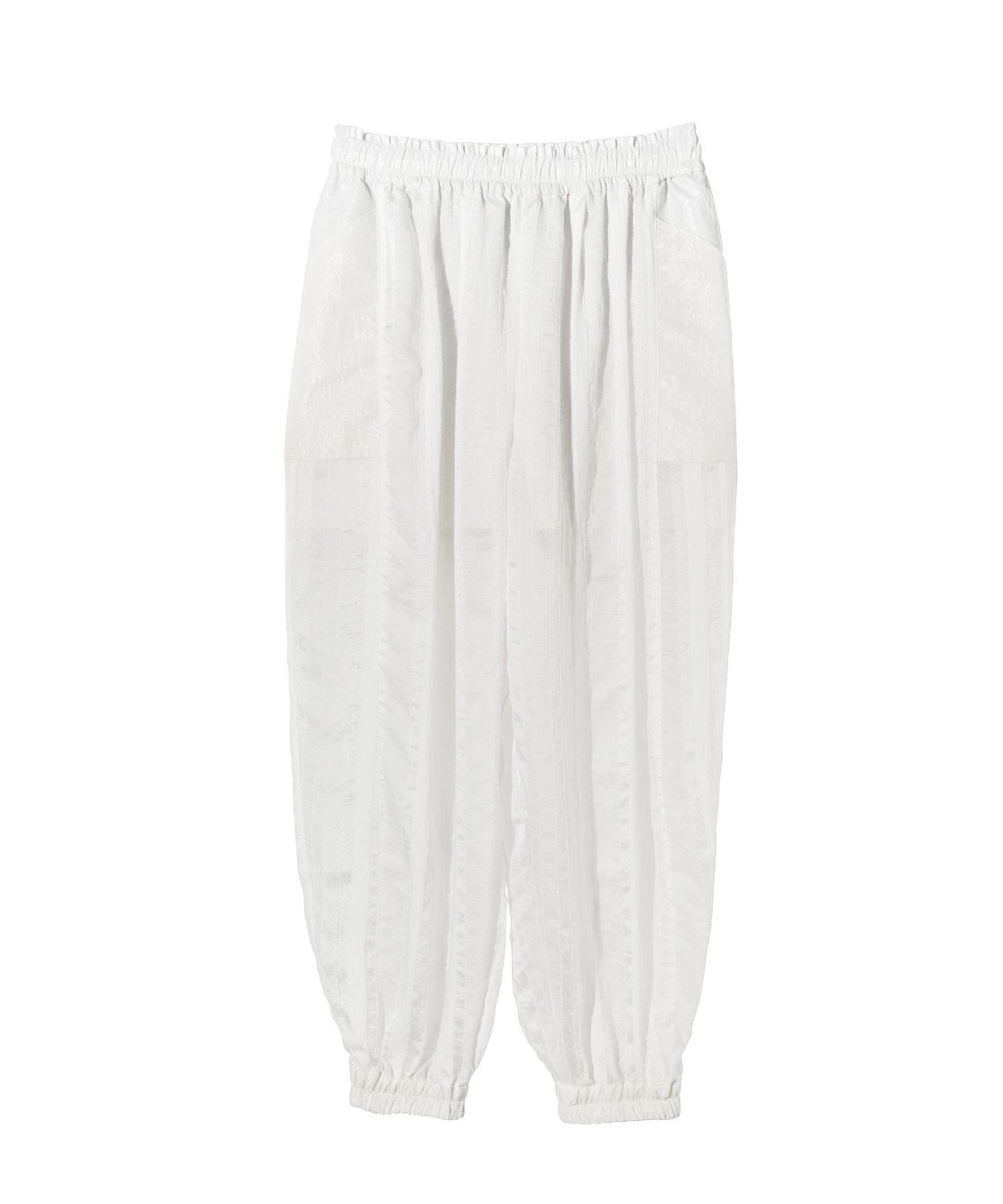 MIDIUMISOLID MIDIUMISOLID for Ladies レースバルーンイージーパンツ マーコート パンツ その他のパンツ ブラック ホワイト