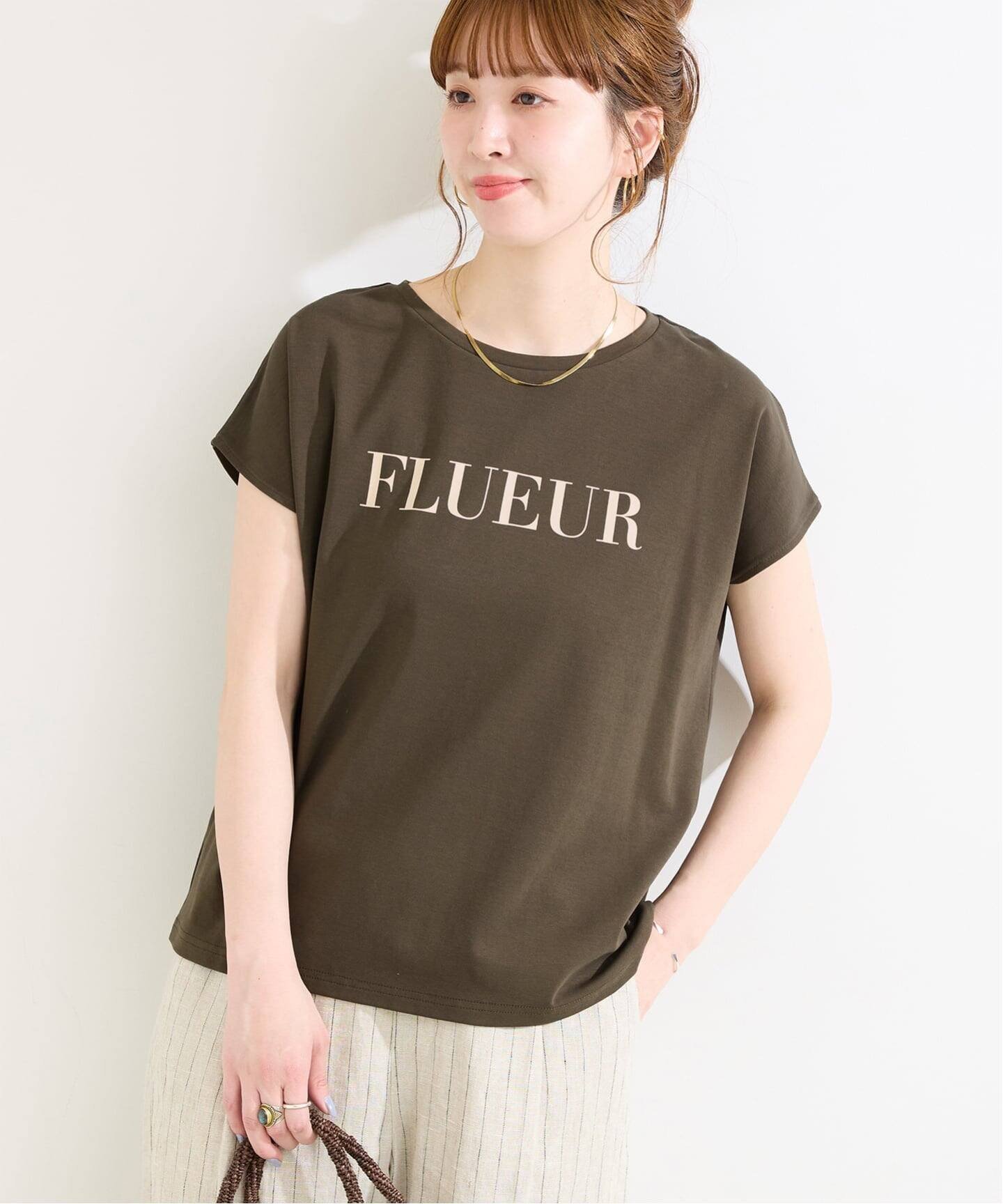 ウォッシャブル / 接触冷感 / スムースフレンチスリーブTEE ベーセーストック トップス カットソー・Tシャツ ブラウン ネイビー ホワイト イエロー