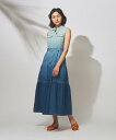 【SALE／30 OFF】GRACE CONTINENTAL デニムノースリーブワンピース グレースコンチネンタル ワンピース ドレス シャツワンピース ブルー【送料無料】