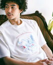 【SALE／44%OFF】BAYFLOW (M)retro outdoor R ベイフロー トップス カットソー・Tシャツ ホワイト グレー レッド