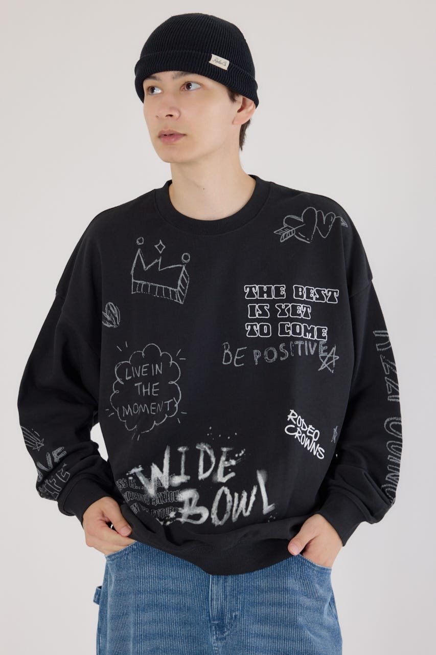 RODEO CROWNS WIDE BOWL DRAWING スウェット ロデオクラウンズワイドボウル トップス スウェット・トレ..