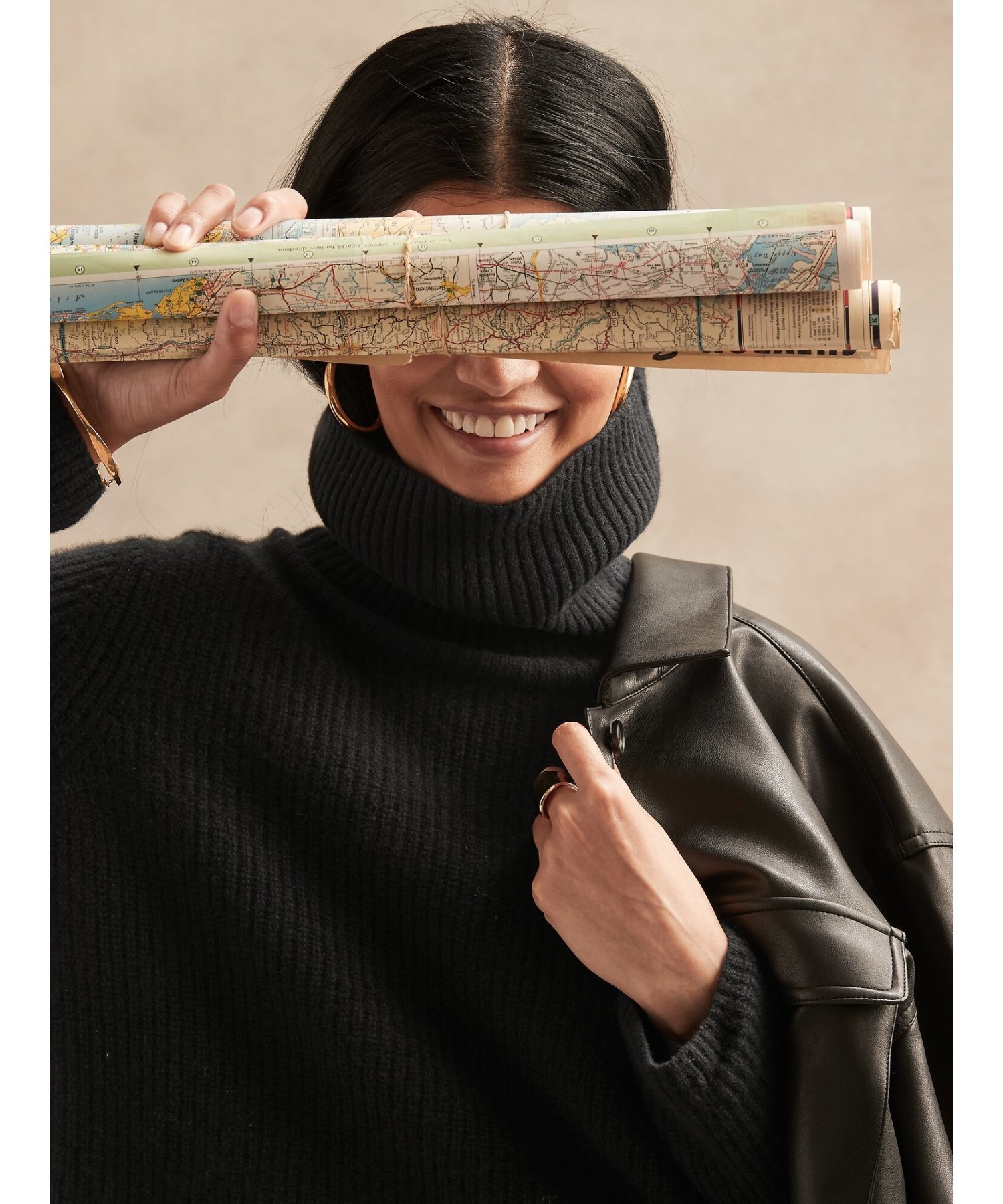 BANANA REPUBLIC (W)カシミア タートルネック セーター バナナ・リパブリック トップス ニット ブラック ブラウン ホワイト グリーン ベージュ【送料無料】のサムネイル