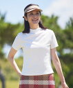 23区GOLF 【WOMEN】【UVケア】ボトルネックシャツ ニジュウサンクゴルフ トップス カットソー Tシャツ ホワイト グレー ネイビー【送料無料】