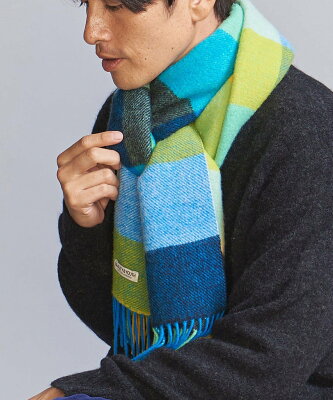 【SALE/30%OFF】BEAUTY&YOUTH UNITED ARROWS ブロックチェック マフラー ユナイテッドアローズ アウトレット ファッション雑貨 マフラー・ストール・ネックウォーマー ブラック レッド イエロー【送料無料】