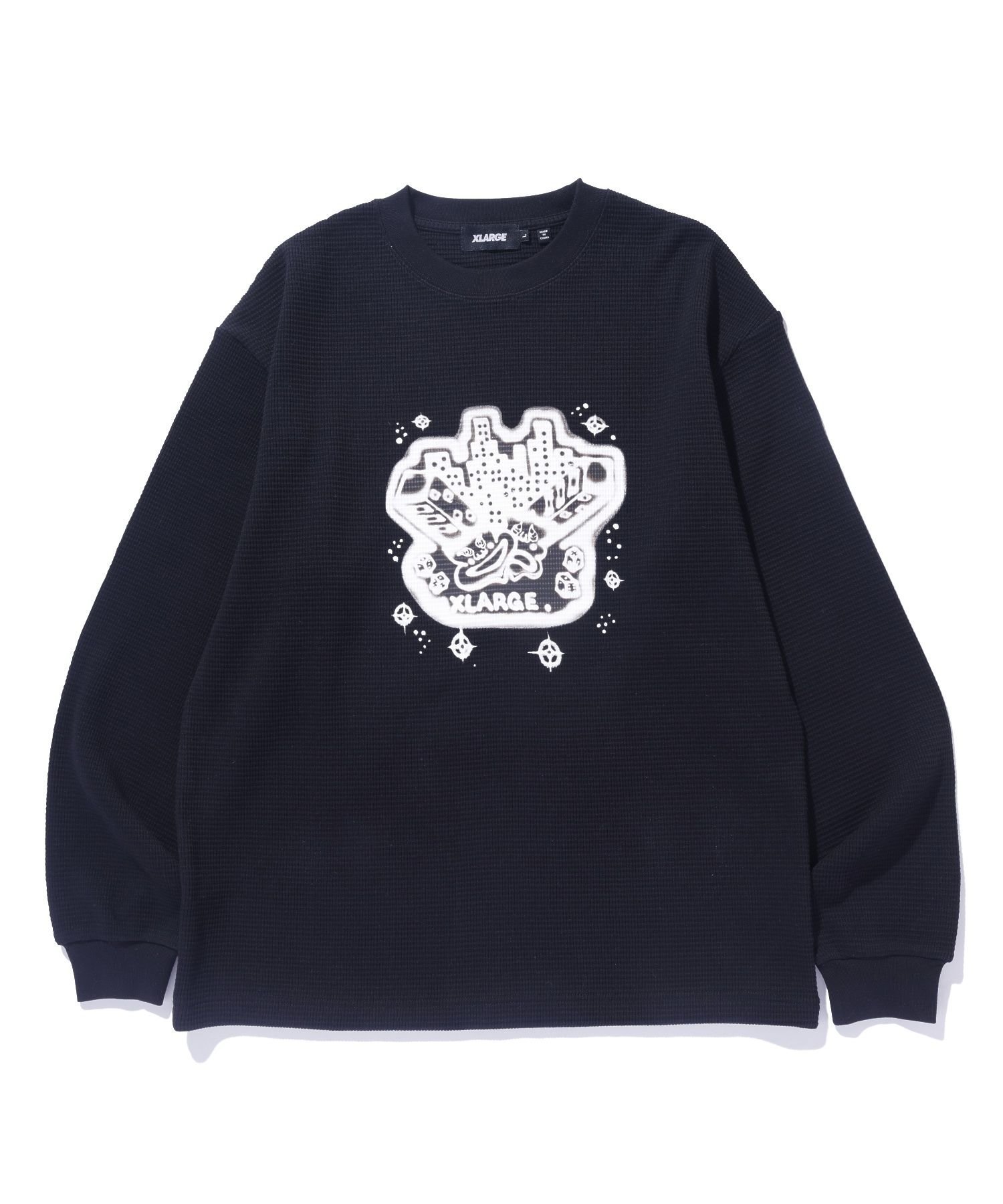 【SALE／50%OFF】XLARGE LAUGH NOW CRY LATER THERMAL L/S TOP エクストララージ トップス カットソー・Tシャツ ブラック ネイビー ベージュ【送料無料】