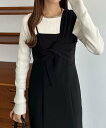 【SALE/71%OFF】JUNOAH callautia キャミワンピース ジュノア ワンピース・ドレス ワンピース ベージュ グレー ホワイト ブラック ブラウン