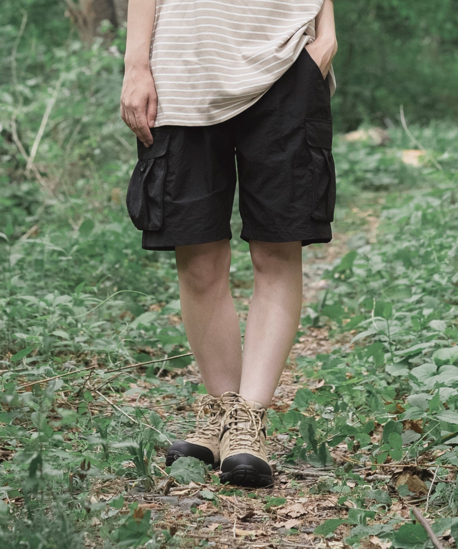 S'more Pocket short pants アイモハ パンツ その他のパンツ ブラック カーキグリーン ベージュ