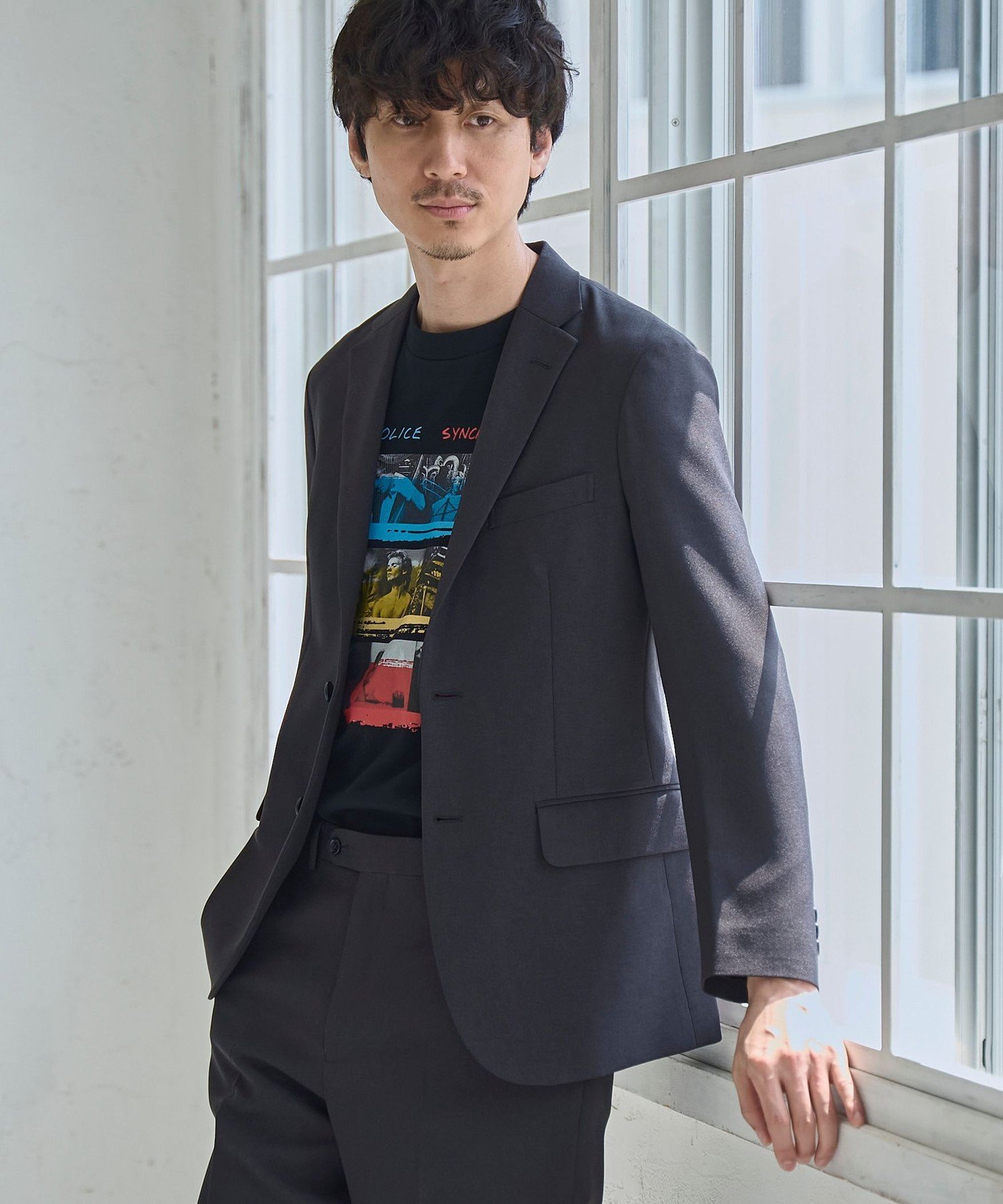 【SALE/30%OFF】RONEL ポリバスケットテーラードジャケット コーエン ジャケット・アウター テーラードジャケット・ブレザー ネイビー ブラック グレー【送料無料】