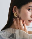 【SALE/40%OFF】VIS メタルフラワー*パールイヤリング ビス アクセサリー・腕時計 イヤリング・イヤーカフ シルバー ゴールド