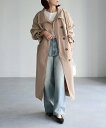【SALE/43%OFF】Riberry スタンドカラーヨーク付きスプリングコート リベリー ジャケット・アウター トレンチコート ベージュ【送料無料】