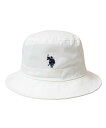 SELECT BRANDS U.S. Polo Assn./ユーエスポロアッスン ツイルバケットハット ジャックローズ 帽子 ハット ホワイト ブラック ベージ...