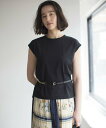 【SALE/30%OFF】組曲 L 【接触冷感・UVケア】フレンチスリーブカットソー クミキョク トップス カットソー・Tシャツ ホワイト ブラック【送料無料】
