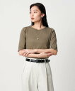 MARW UNITED ARROWS <MARW UNITED ARROWS>コットン フライス 5分袖 カットソー-接触冷感- ユナイテッドアローズ トップス カットソー・Tシャツ ブラック ネイビー ホワイト【送料無料】