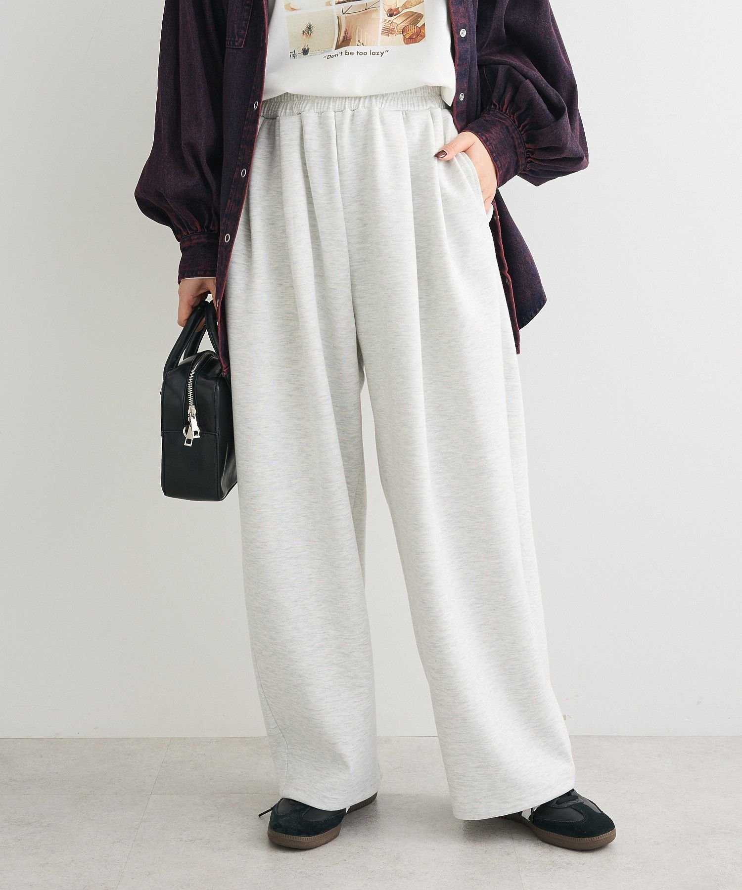 【SALE／17%OFF】Green Parks ・ELENCARE DUE コクーンイージーパンツ グリーンパークス パンツ その他のパンツ ホワイト グレー ブラック カーキグリーン【送料無料】のサムネイル