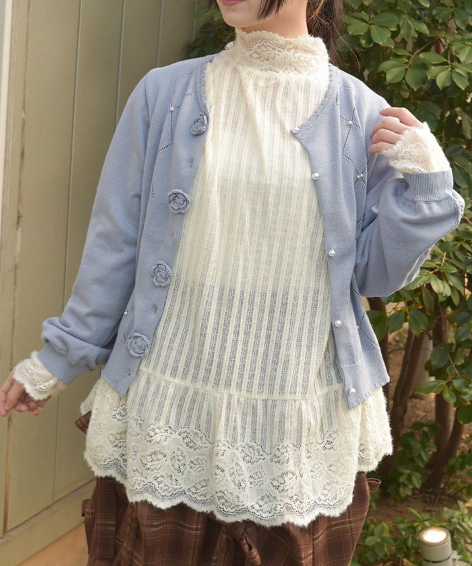 レースロングインナー アクシーズファム トップス カットソー・Tシャツ ベージュ
