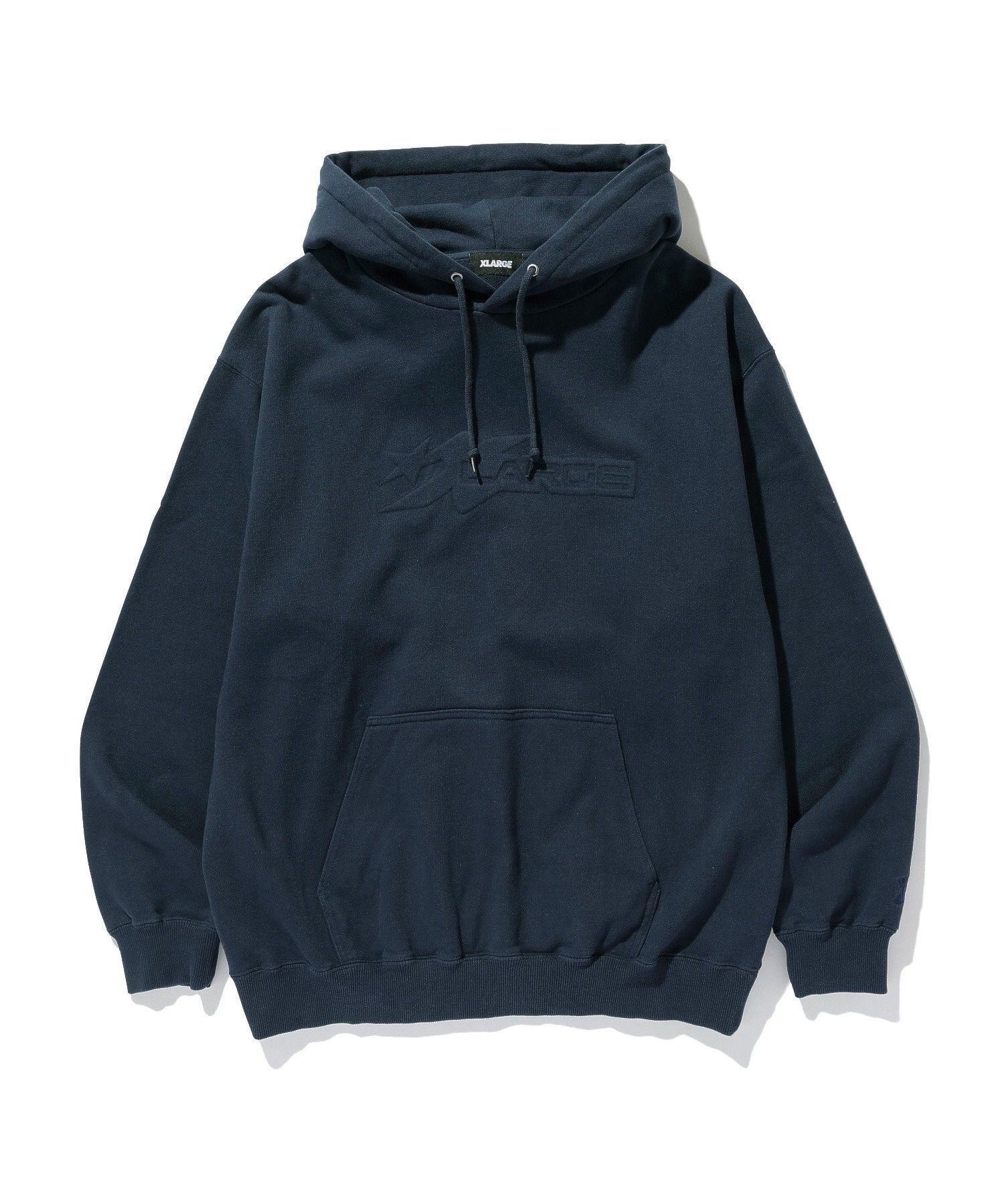 XLARGE EMBOSSED LOGO HOODED SWEATSHIRT エクストララージ トップス パーカー・フーディー グレー ブラック ネイビー【送料無料】