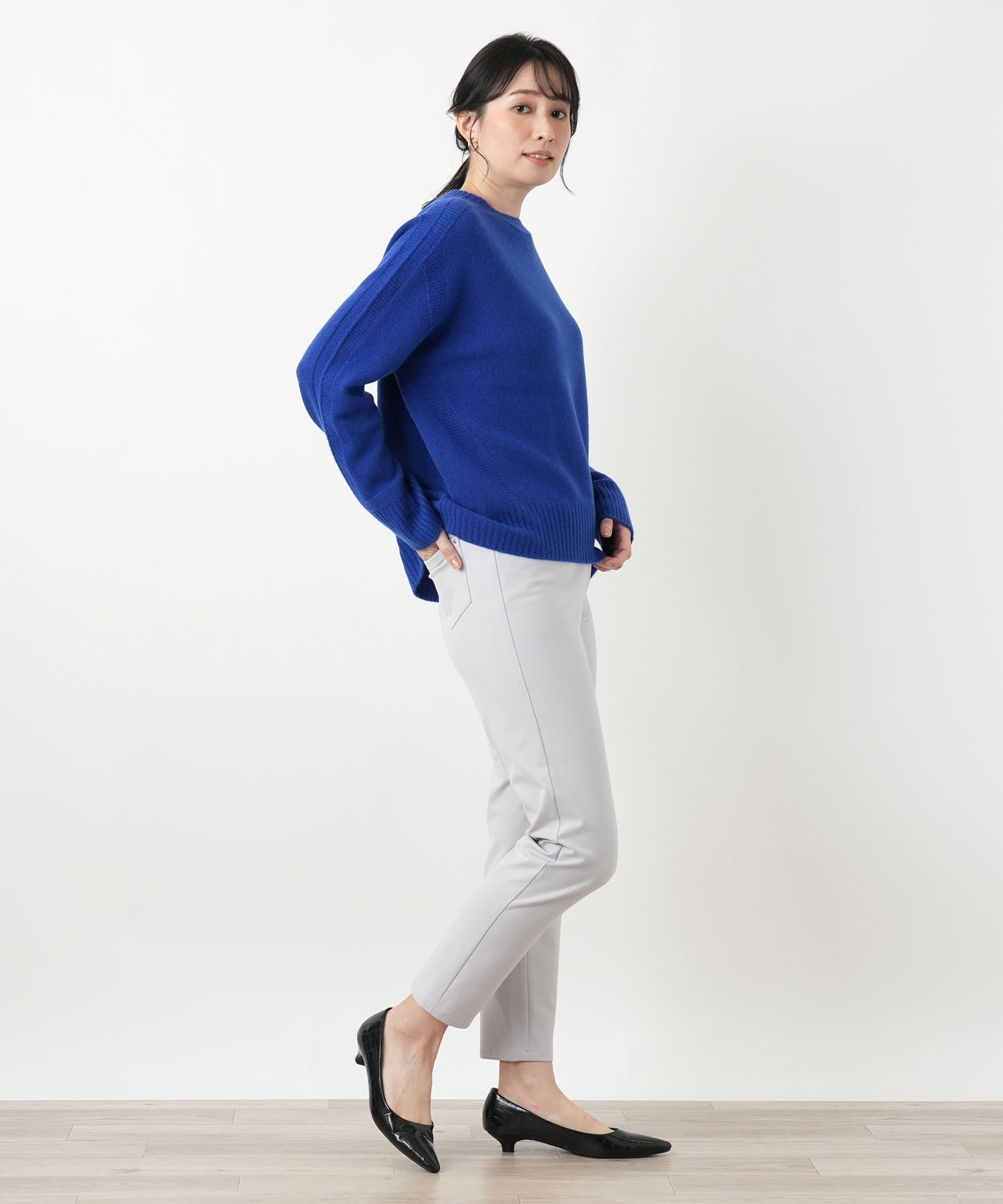 Leilian カジュアルパンツ レリアン パンツ その他のパンツ ネイビー