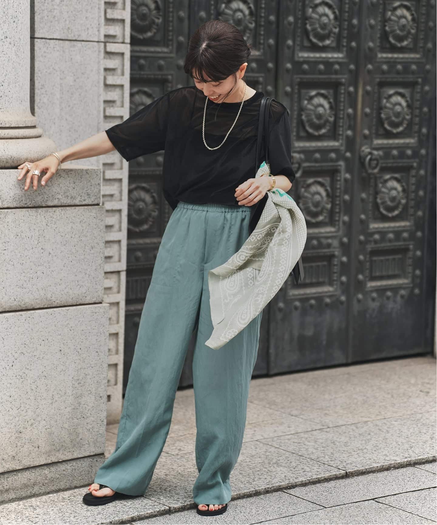 VERMEIL par iena ベロアメッシュプルオーバー ヴェルメイユ パー イエナ トップス カットソー・Tシャツ ベージュ ブラック