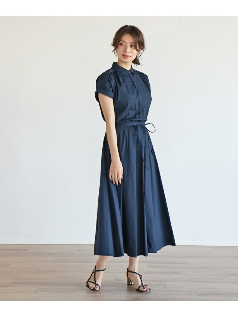 【SALE／48%OFF】Bouchon Bouchon/ハーフスリーブシャツワンピース ヴァン ワンピース・ドレス シャツワンピース ネイビー ベージュ ホワイト【送料無料】のサムネイル