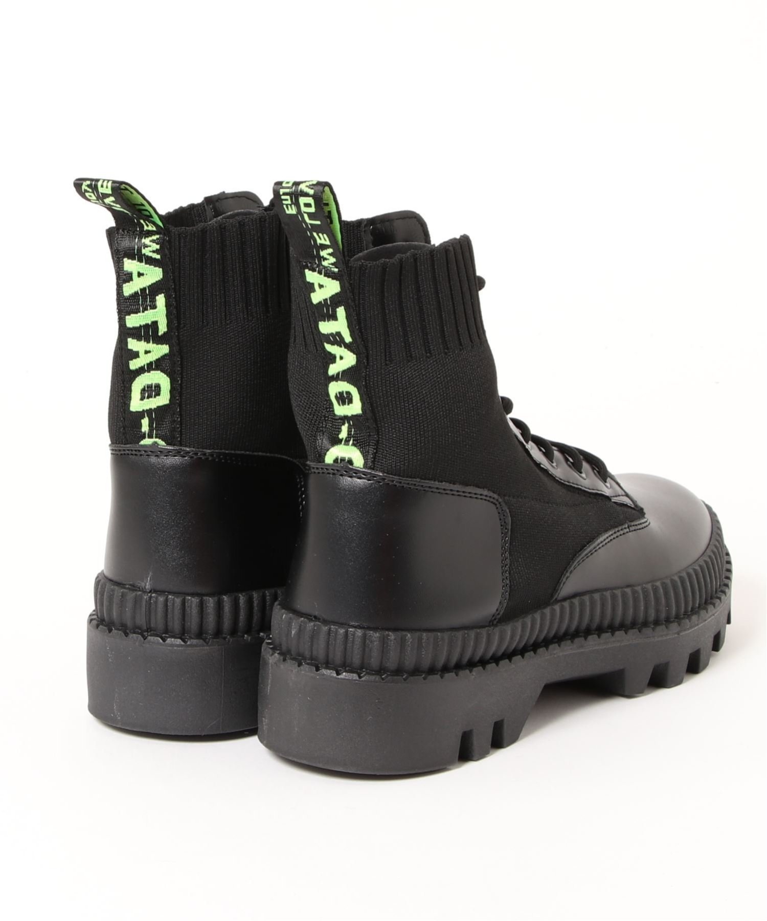 【SALE／20%OFF】aimoha MENS aimoha MENS/(M)レースアップ厚底ブーツ アイモハ シューズ・靴 ブーツ ブラック