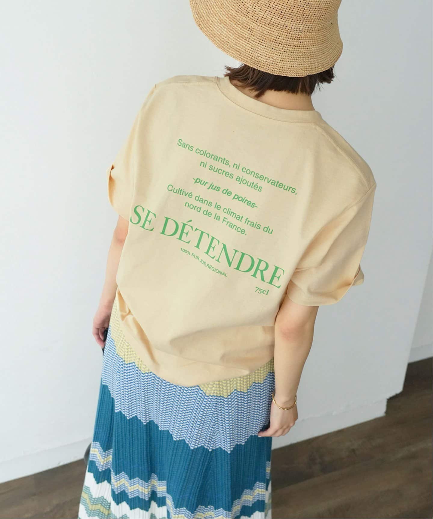SLOBE IENA PUR JUS ロゴプリントTEE スローブ イエナ トップス カットソー・Tシャツ イエロー ピンク