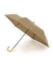 SHIPS any Traditional Weatherwear: チェック バンブー ハンドル アンブレラ ミニ シップス ファッション雑貨 折りたたみ傘 ...
