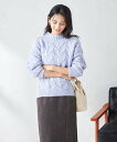 【SALE/50%OFF】a.v.v ふわふわ地柄ハイネックニット アー・ヴェ・ヴェ トップス ニット パープル ベージュ