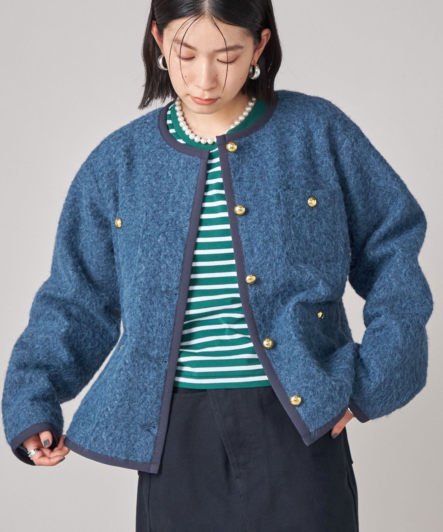 SHIPS WOMEN SHIPS NINE CASE: ノーカラー ジャケット シップス ジャケット・アウター ノーカラージャ..