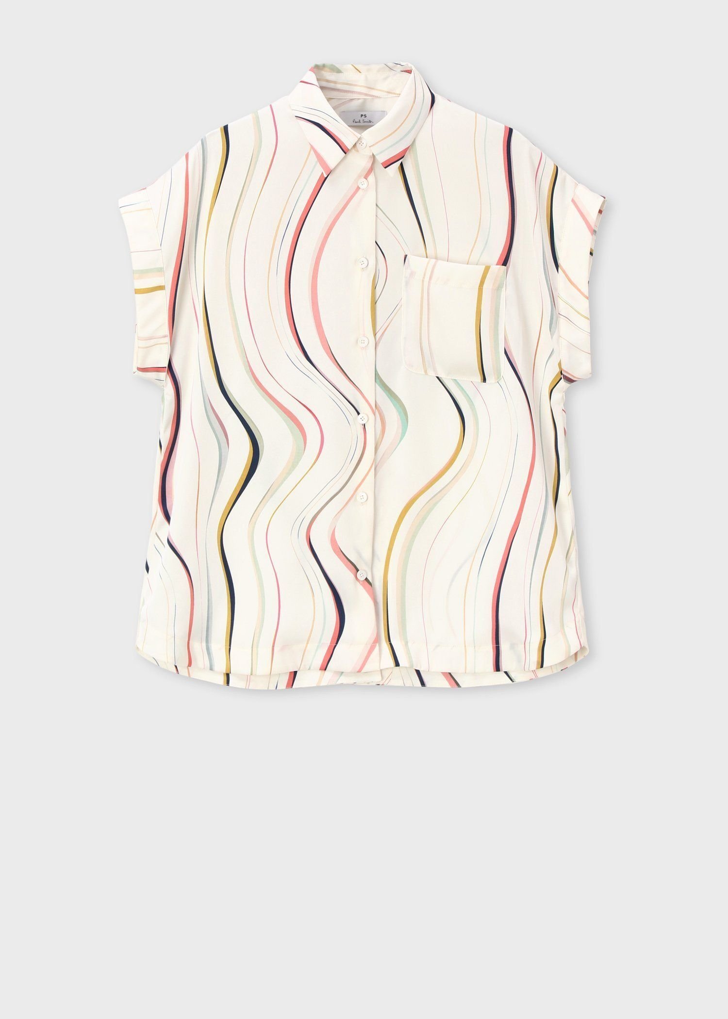 PS Paul Smith ウィメンズ Summer Swirl 半袖シャツ ポール スミス トップス シャツ ブラウス ホワイト【送料無料】