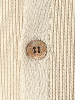 Hard Twist Wool Crewncek Cardigan 116-45-0215: Natural Hard Twist Wool Crewncek Cardigan 116-45-0215: Natural