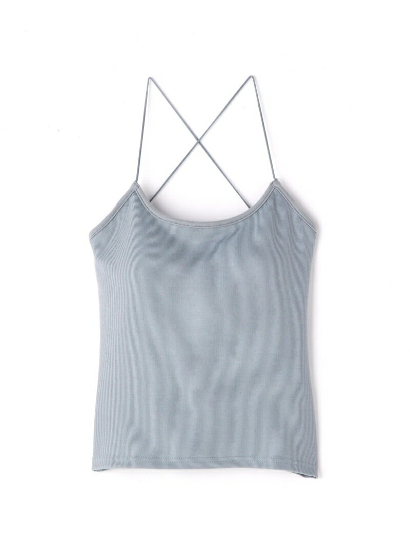 【SALE／20%OFF】FREE'S MART カップ付きバッククロスキャミソール フリーズ マート トップス その他のトップス ブルー ブラック ベージュのサムネイル