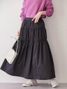 アメリカンホリック 服 レディース 【SALE／43%OFF】AMERICAN HOLIC ティアードギャザースカート/フェミニン/フレア/ウエストゴム/ストライブ/春/24SS アメリカン ホリック スカート その他のスカート ブラック ブルー