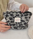 Pochi Pouch Pochi Pouch/(W)Pochi Pouch/もこもこ ボア ジップポーチ チェルカ 財布・ポーチ・ケース ポーチ ブラウン ピンク グレー ホワイト ベージュ イエロー