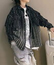 【SALE/10%OFF】aimoha KIDS 【aimoha-KIDS-】キッズブラックストライプシャツ アイモハ トップス シャツ・ブラウス ブラック【送...