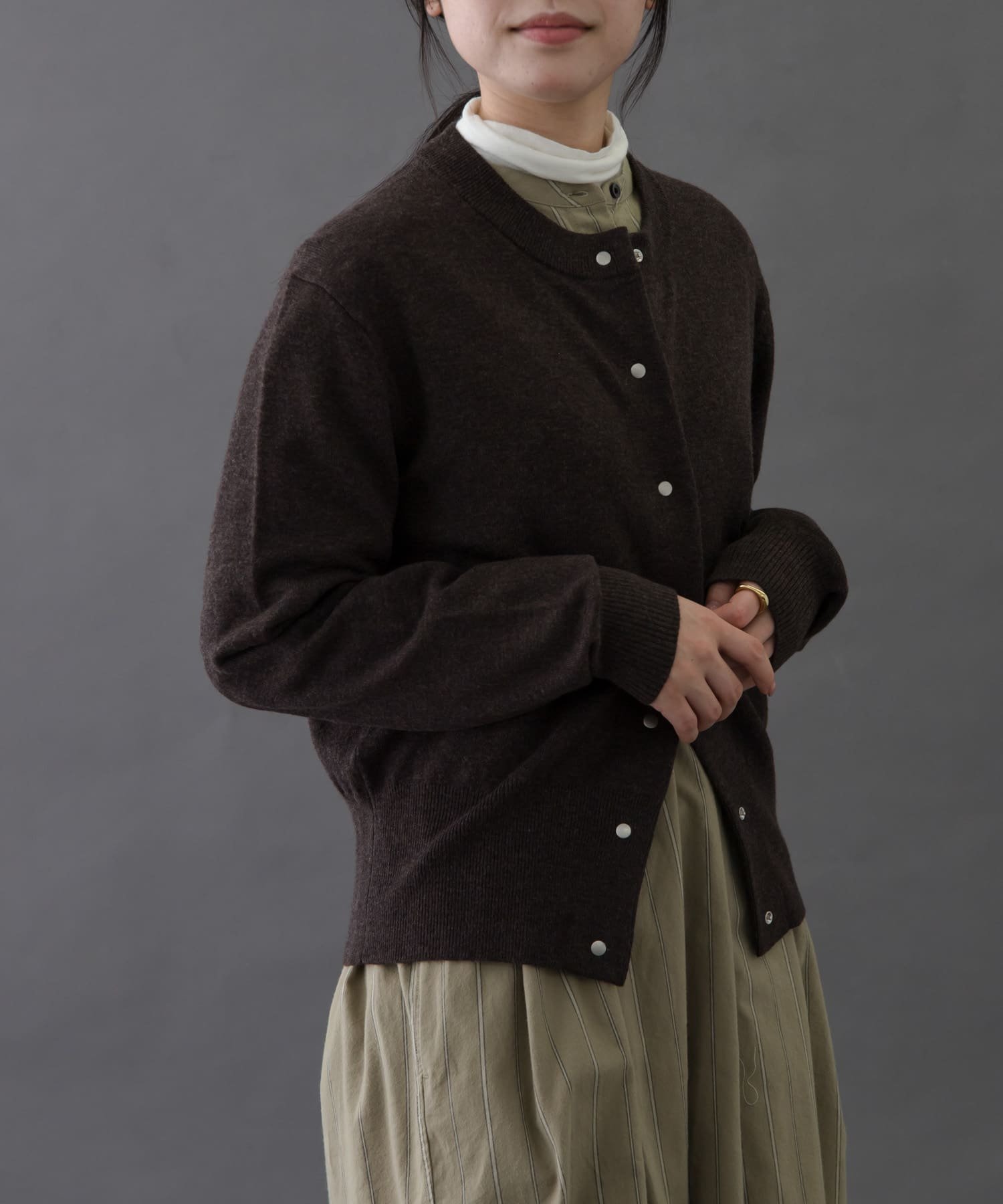 URBAN RESEARCH DOORS FORK&SPOON ミラージュクルーネックニットカーディガン アーバンリサーチドアー..