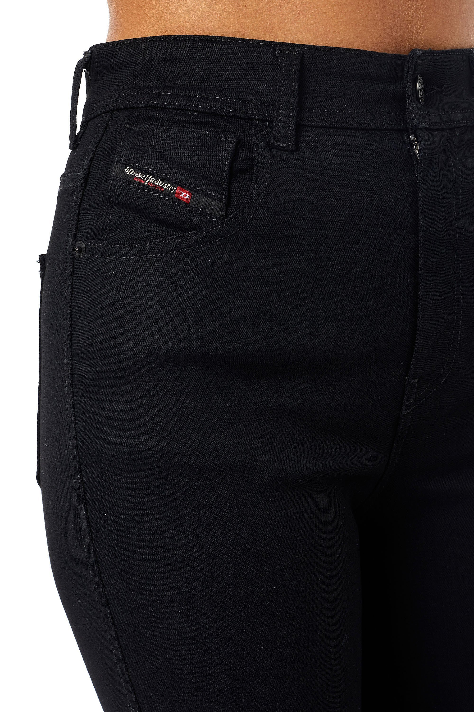 FW22 レディース デニム ハイウエスト スキニー ブラック ストレッチ ディーゼル パンツ ジーンズ・デニムパンツ ブラック