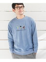 【SALE/60%OFF】ikka フェイクスウェード刺繍プルオーバー イッカ トップス スウェット・トレーナー ピンク ブルー グリーン グレー