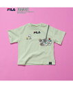 BREEZE WEB限定 PEANUTS FILA(フィラ)コラボ スニーカーアート エフオーオンラインストア トップス カットソー Tシャツ グリーン オレンジ ホワイト【送料無料】