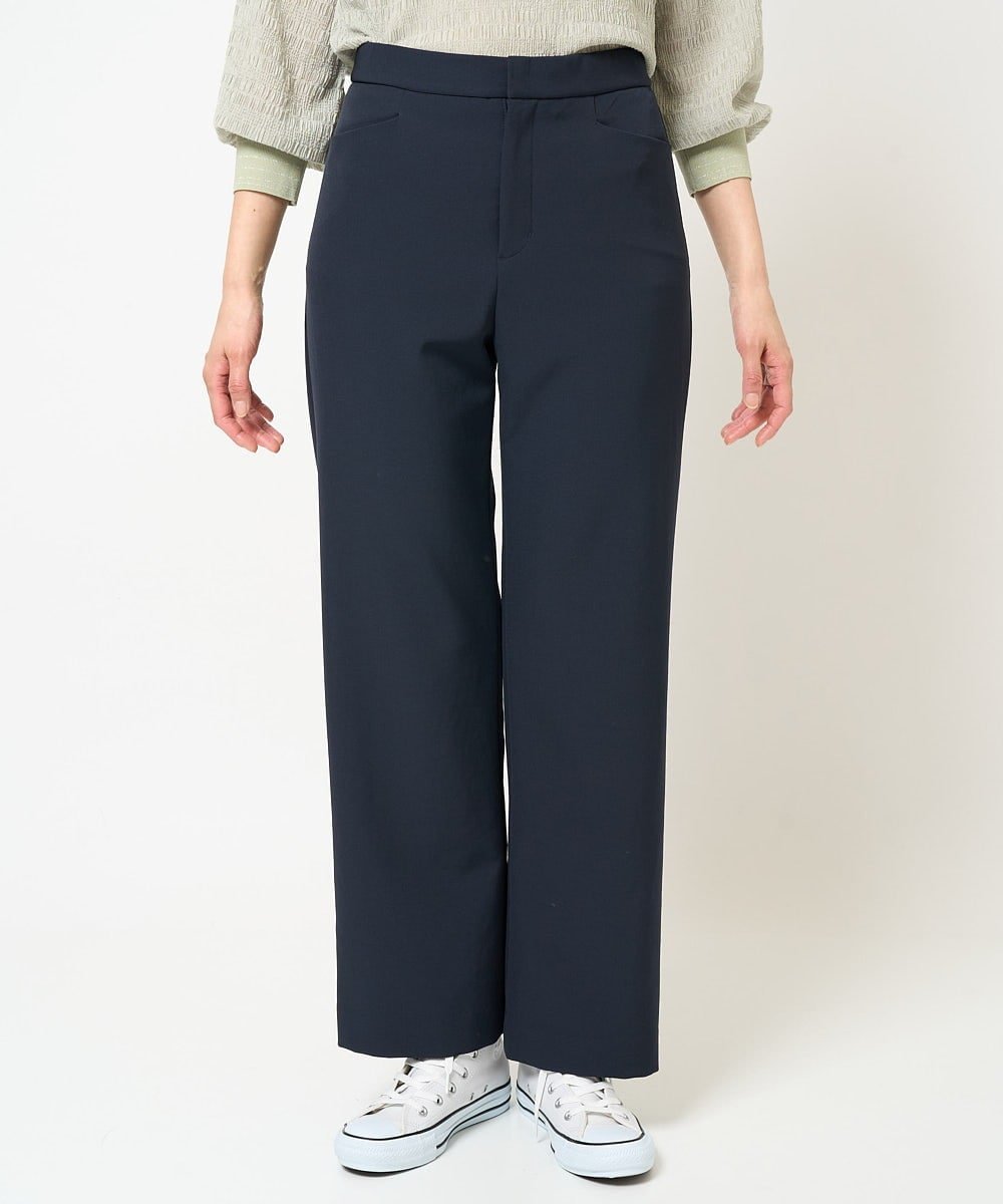[日本製]ダブルクロスワイドストレートパンツ ジョルジュ・レッシュ パンツ その他のパンツ ネイビー
