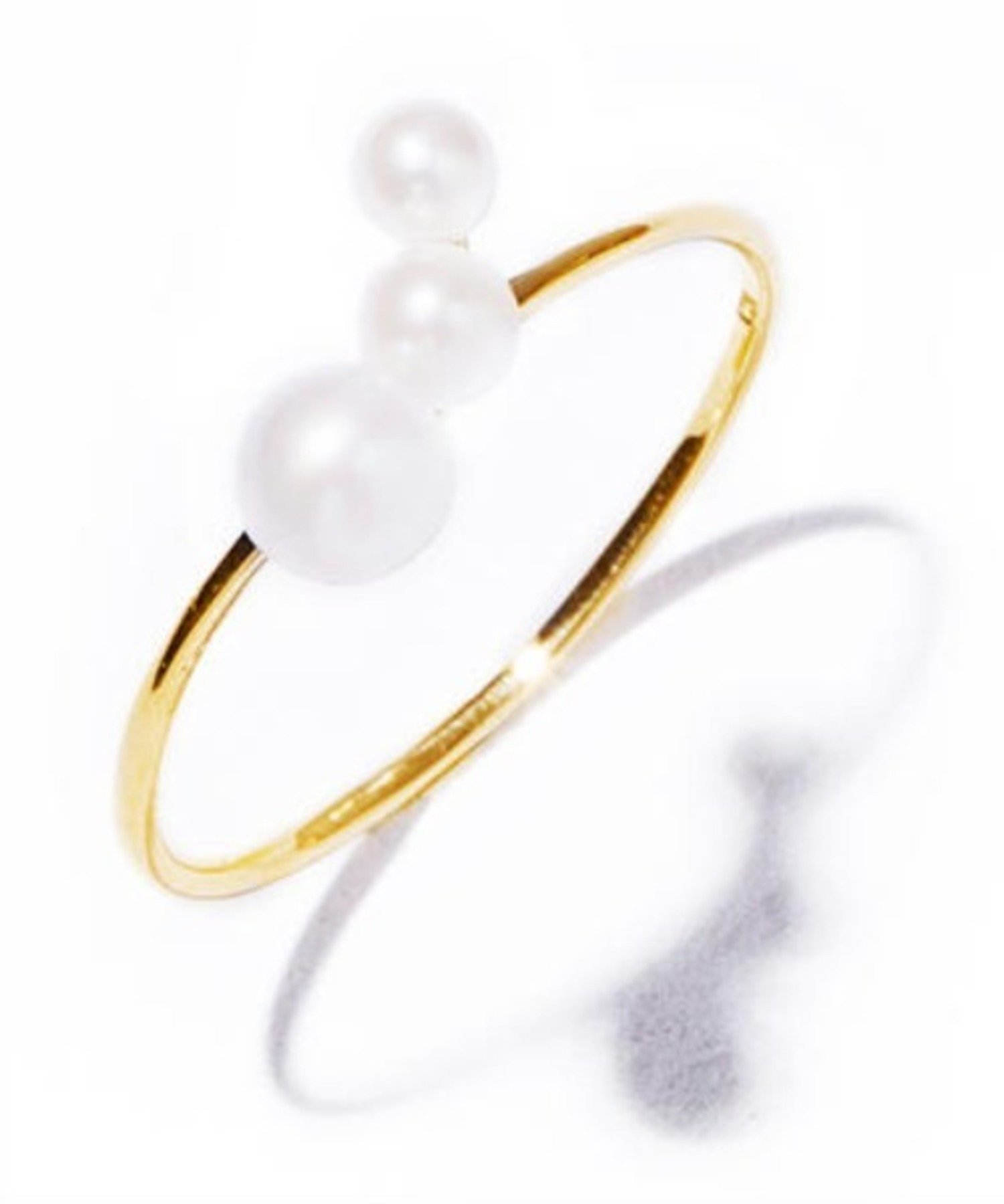 les bon bon les bonbon/dew drop ring デュオドロップリング 10金 淡水パール フォブ アクセサリー・腕時計 リング・指輪 ゴールド