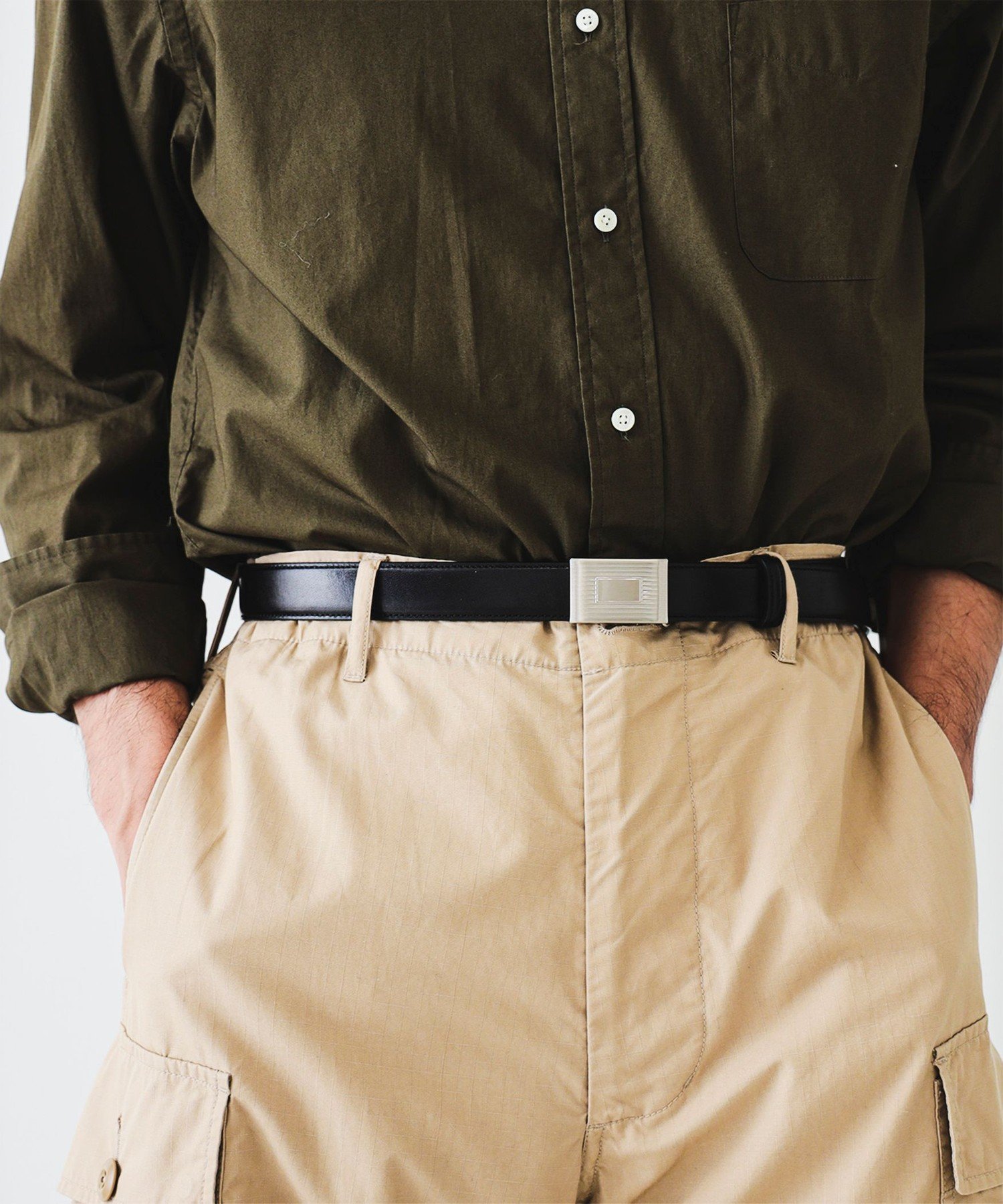 BEAMS PLUS Plate Belt Dress Calf ビームス メン ファッション雑貨 ベルト ブラック ブラウン【送料無料】