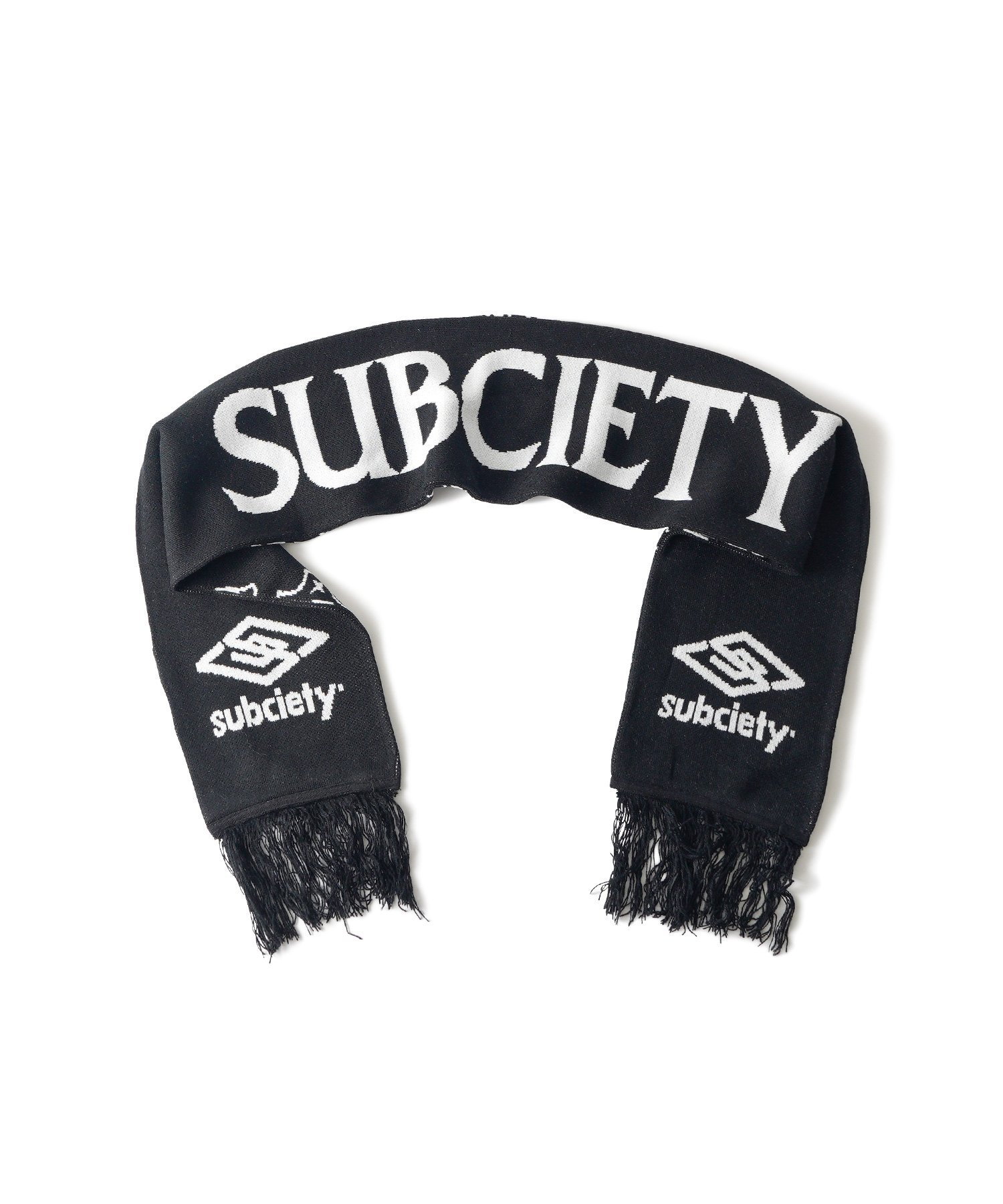 Subciety Soccer muffler サブサエティ ファッション雑貨 マフラー・ストール・ネックウォーマー ブラック