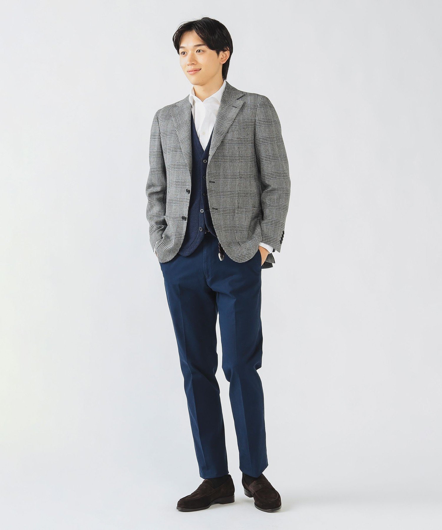 【SALE／30%OFF】BEAMS HEART MEN グレインプレイド 3ボタン ジャケット(S~XL) ビームス ハート ジャケット・アウター テーラードジャケット・ブレザー グレー【送料無料】
