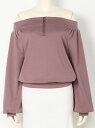 【SALE/50%OFF】LIP SERVICE ZIPオフショルスウェットTOPS リップサービス カットソー カットソーその他 ピンク ブラック ホワイト グリーン