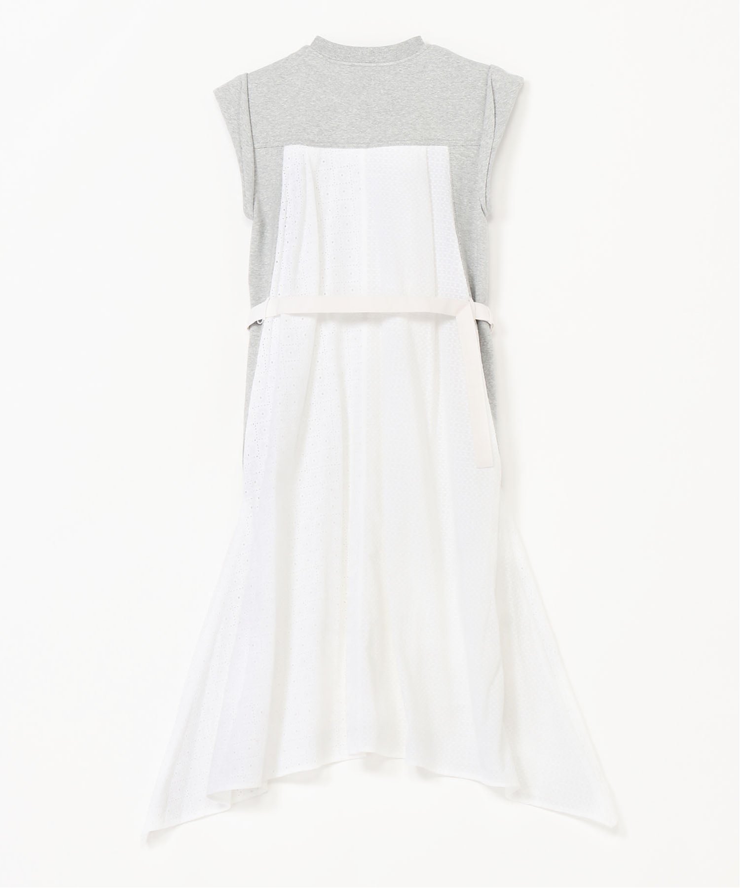 3.1 Phillip Lim (W)イギリス刺繍コンボ スリーブレスフレンチテリードレス スリーワン フィリップ リム ワンピース・ドレス ワンピース グレー ブラック【送料無料】
