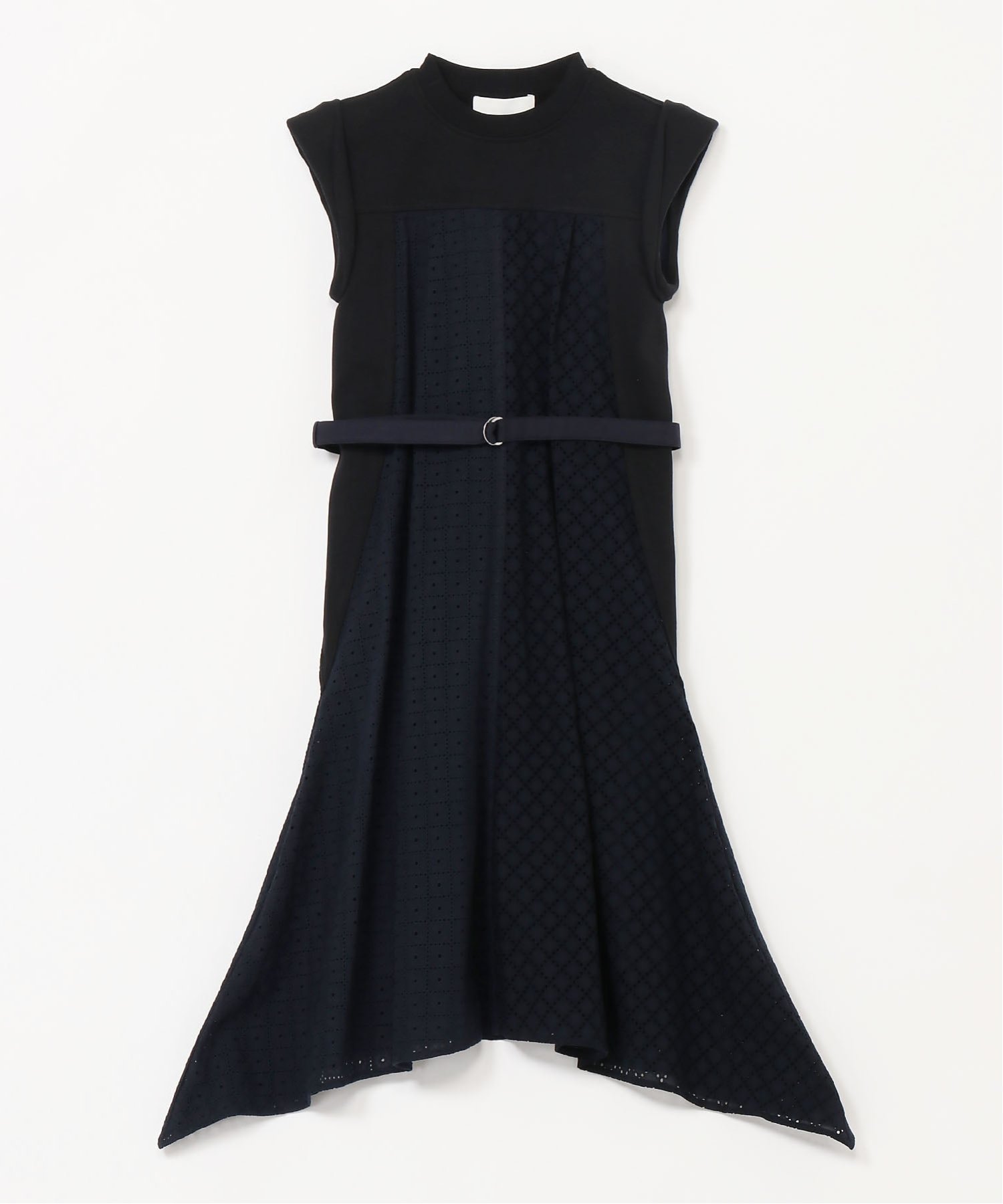 3.1 Phillip Lim (W)イギリス刺繍コンボ スリーブレスフレンチテリードレス スリーワン フィリップ リム ワンピース・ドレス ワンピース グレー ブラック【送料無料】