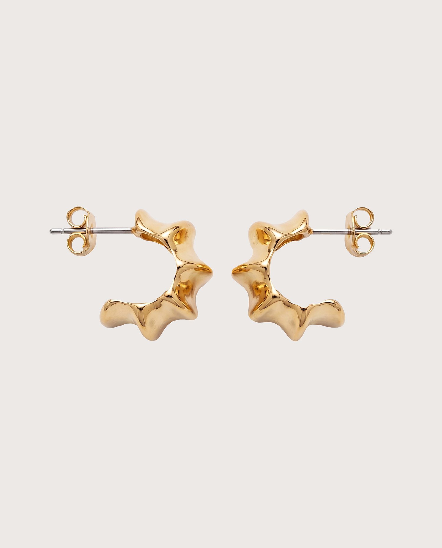 kiehtova kiehtova/WAVE HOOP PIERCE/ウェーブ フープ ピアス ゴールド シルバー フォブ アクセサリー・腕時計 ピアス ゴールド シルバー【送料無料】
