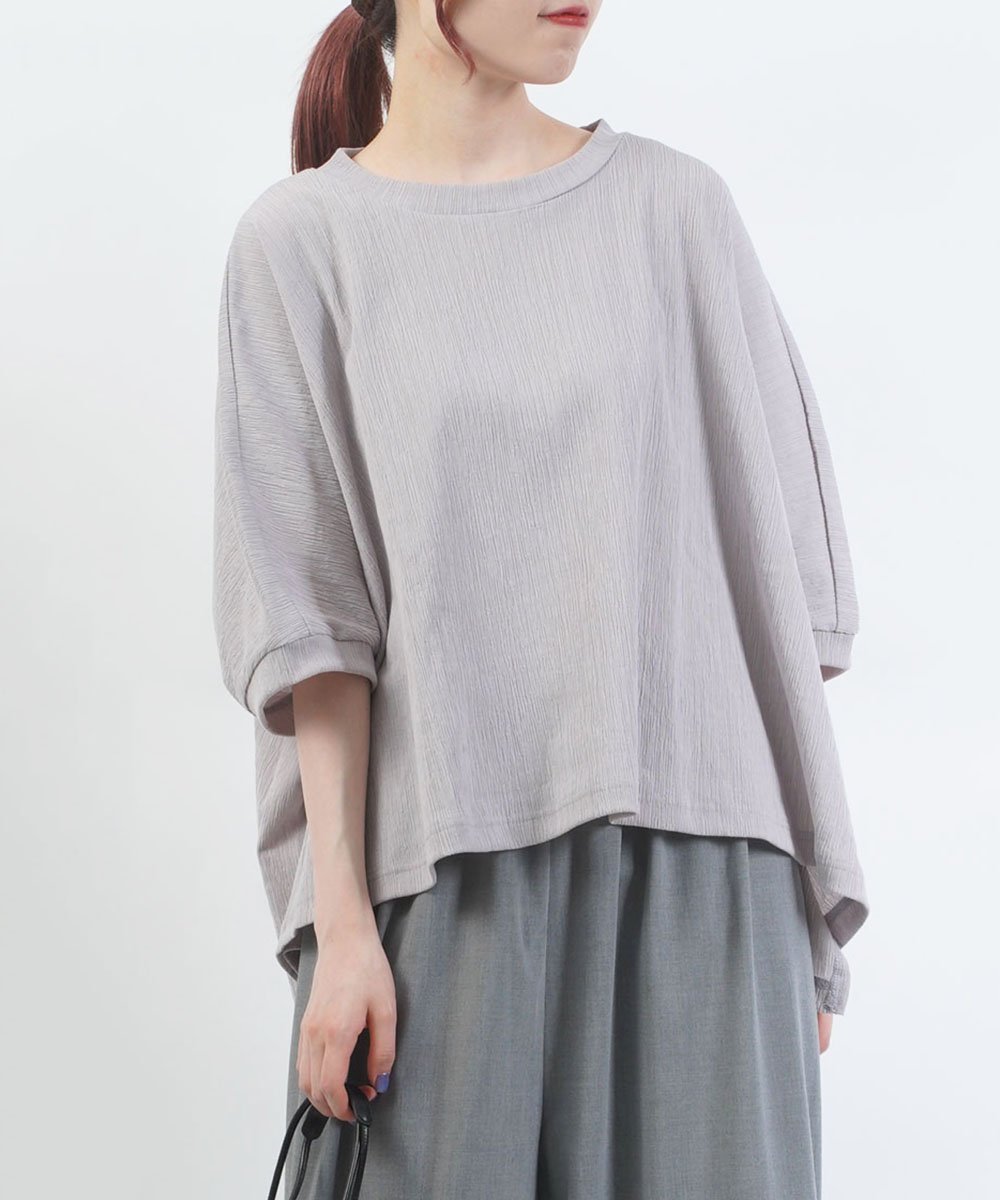 mizuiro ind ミズイロインド クレープワイドプルオーバー ブルーコムブルー トップス カットソー・Tシャツ