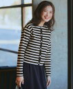 【SALE/20%OFF】23区 S 【CanCam4月号掲載/洗える】Armor-lux スムース バックボタン ボーダー カットソー ニジュウサンク トップス カットソー・Tシャツ ホワイト ブラック【送料無料】