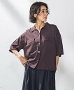 la.f... 【大きいサイズ】ポケット付き襟ニット≪手洗い可能≫ ラ・エフ トップス ニット ブラウン グリーン【送料無料】